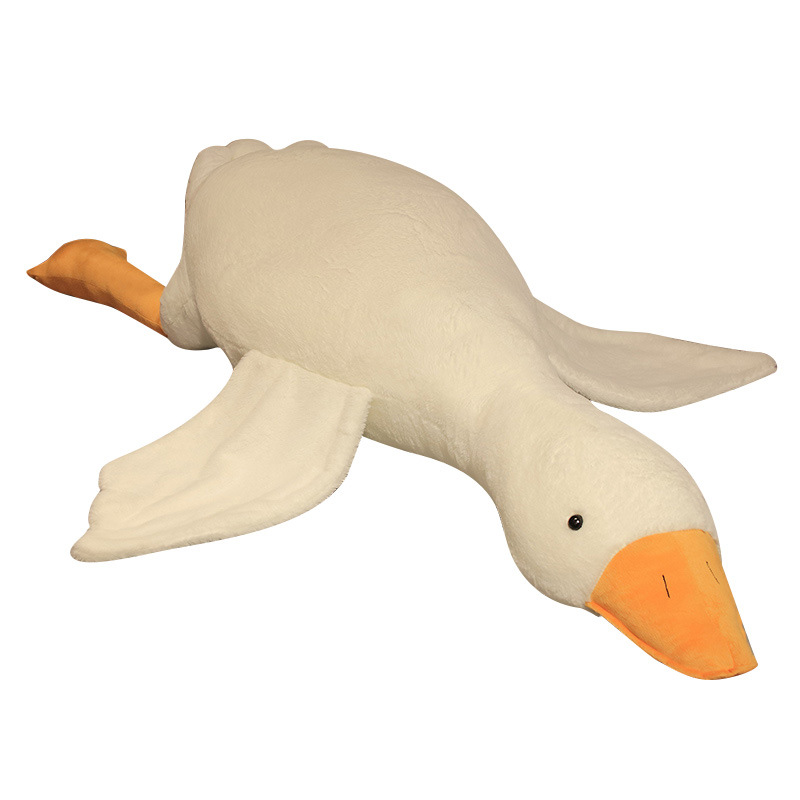 Factory Direct Sales Big Goose Wholesale Doll Doll Pillow Plush Toy Doll Sleeping on the Bed Big White Goose