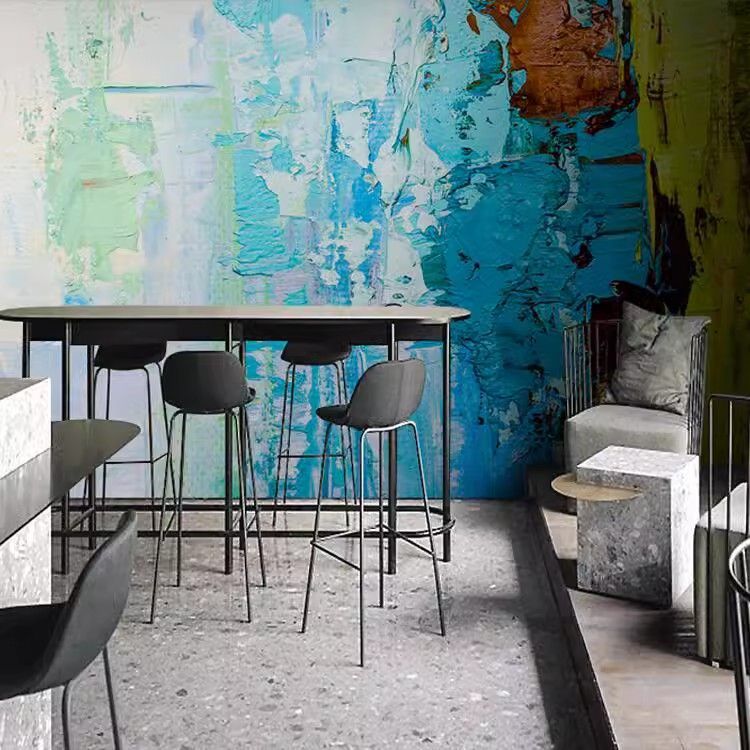 Abstract Art Oil Painting Wallpaper 2024 New Popular Bedroom Tv Wall Cloth Background Wall Graffiti Wallpaper High-End
