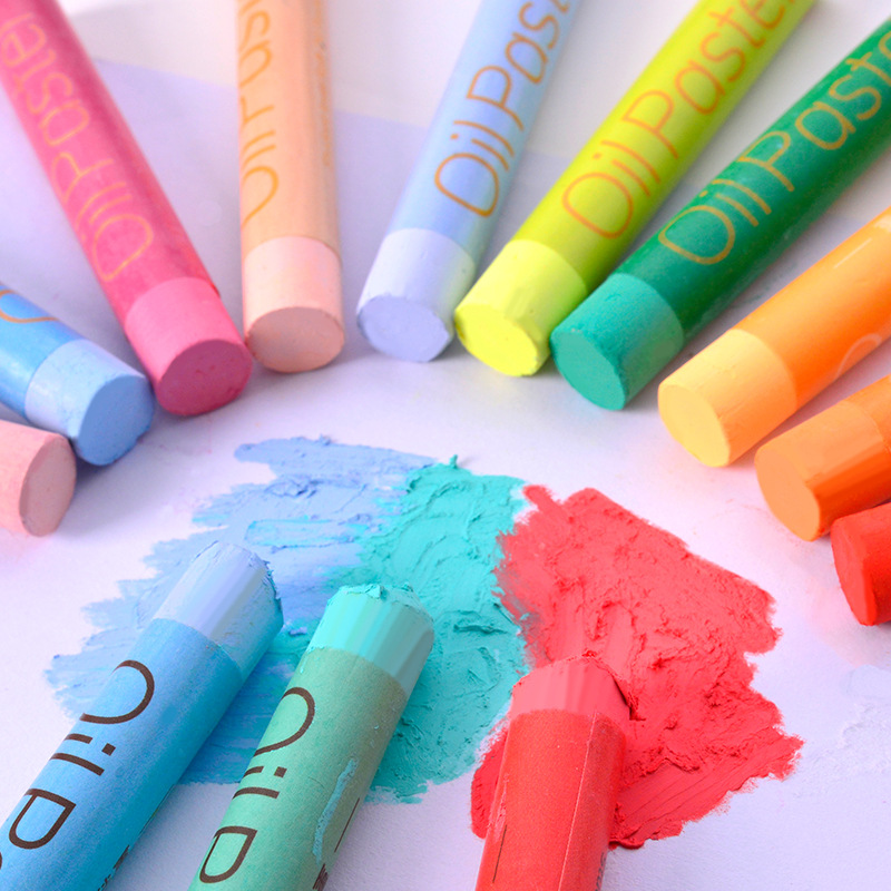 Qianhui Heavy Color Oil Painting Stick Wholesale Super Soft Oil Colorful Stick Painting Macaron Morandi Color Children's Oil Painting Stick