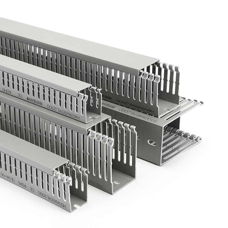 PVC trunking surface-mounted plastic Industrial Insulation flame retardant distribution box electric cabinet wire duct wire duct fine tooth wiring duct