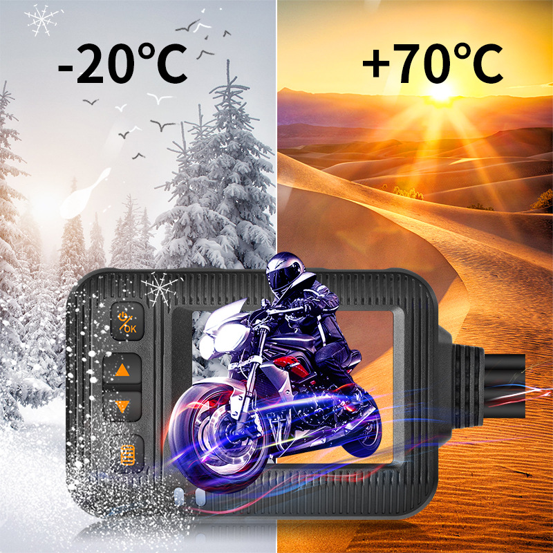 Motorcycle Driving Recorder Front and Rear Double Lens Motorcycle Complete Waterproof Recorder Electric Vehicle Driving Record