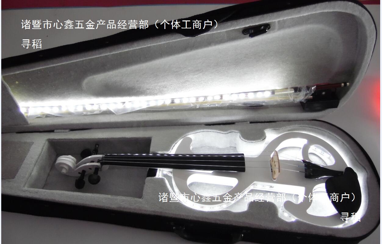 Beginner's Electronic Electro-Acoustic Real Violin Grade Examination Luminous Props Wedding Performance Crystal Transparent