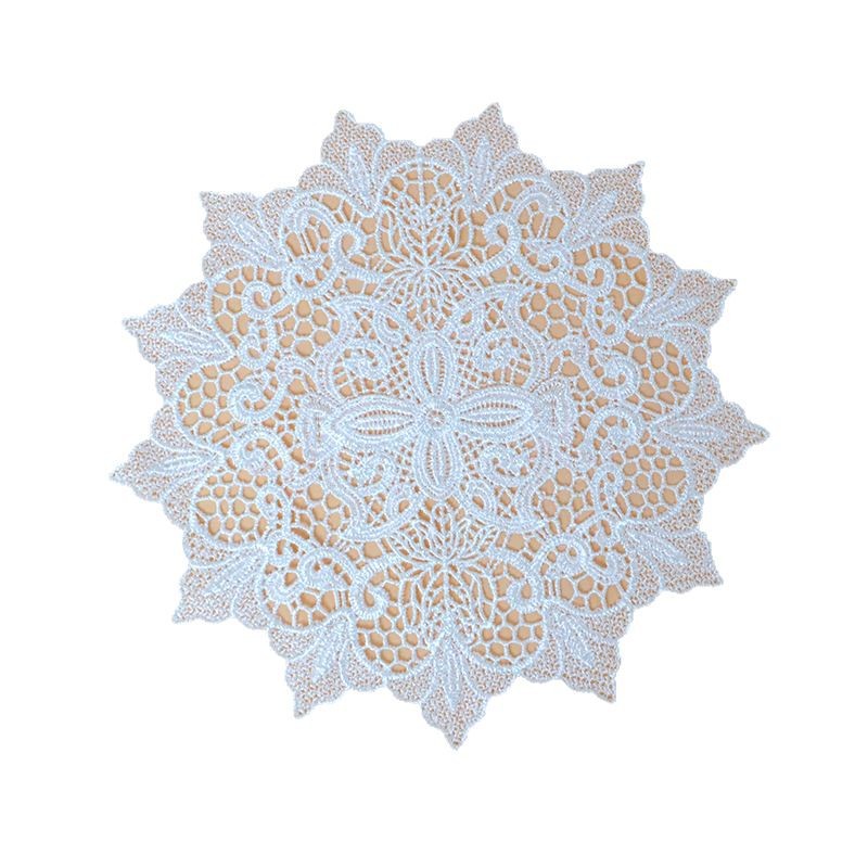Factory Direct Sales Lace Placemats Cross-Border Light Luxury Lace Placemats Round Placemats Wholesale