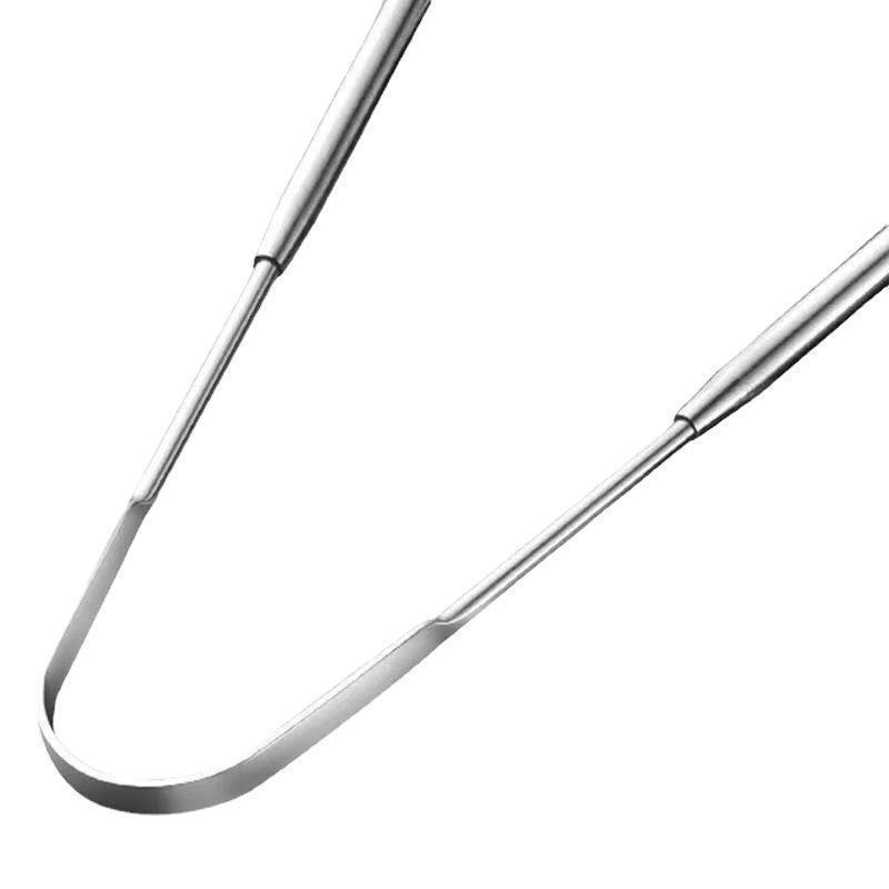Cross-border hot sale oral cleaner 304 stainless steel to remove bad breath tongue coating cleaning brush tongue scraper tongue scraper