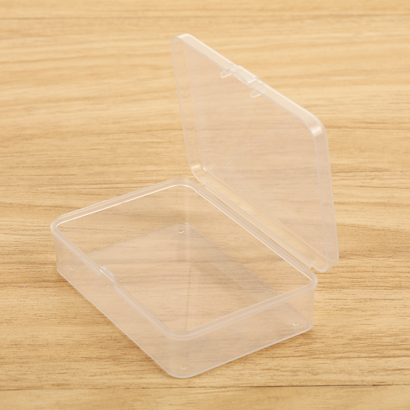 Rectangular transparent storage box with lid pp box transparent plastic box wholesale packaging box within 150mm long