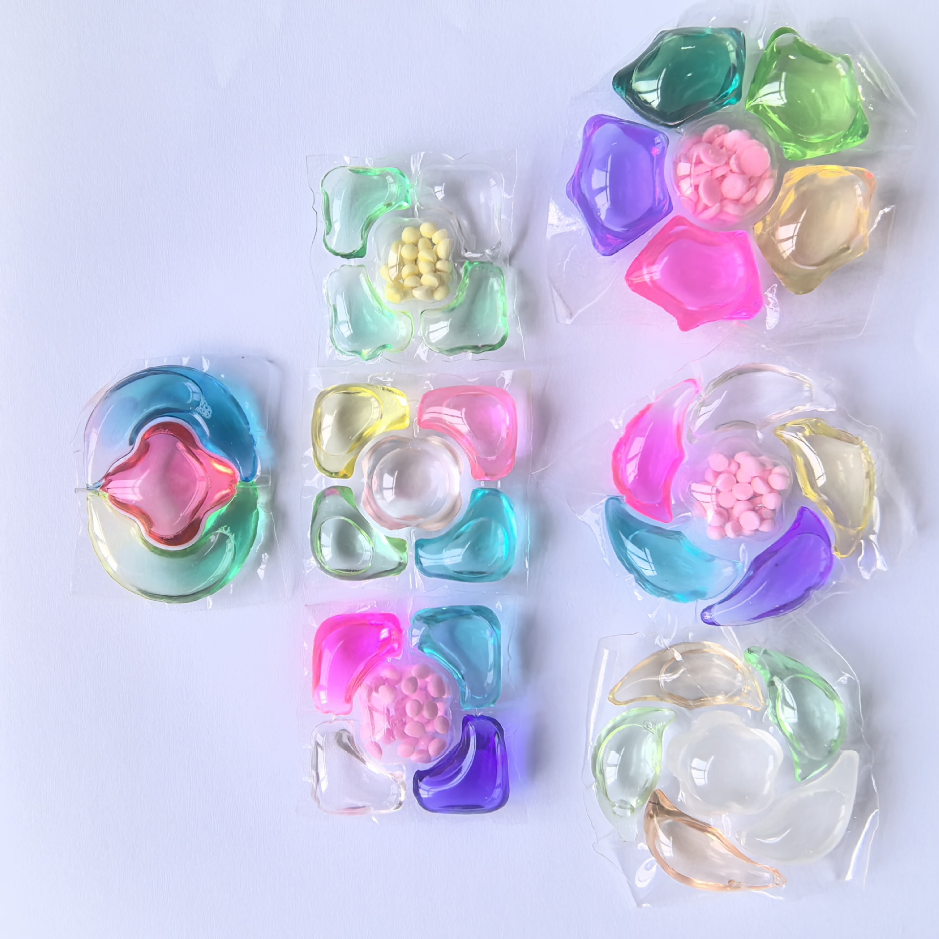 Customized Lavender Laundry Beads, Five-In-One Concentrated Laundry Balls, Stain-Removing Fragrance Beads Capsules with Long-Lasting Fragrance