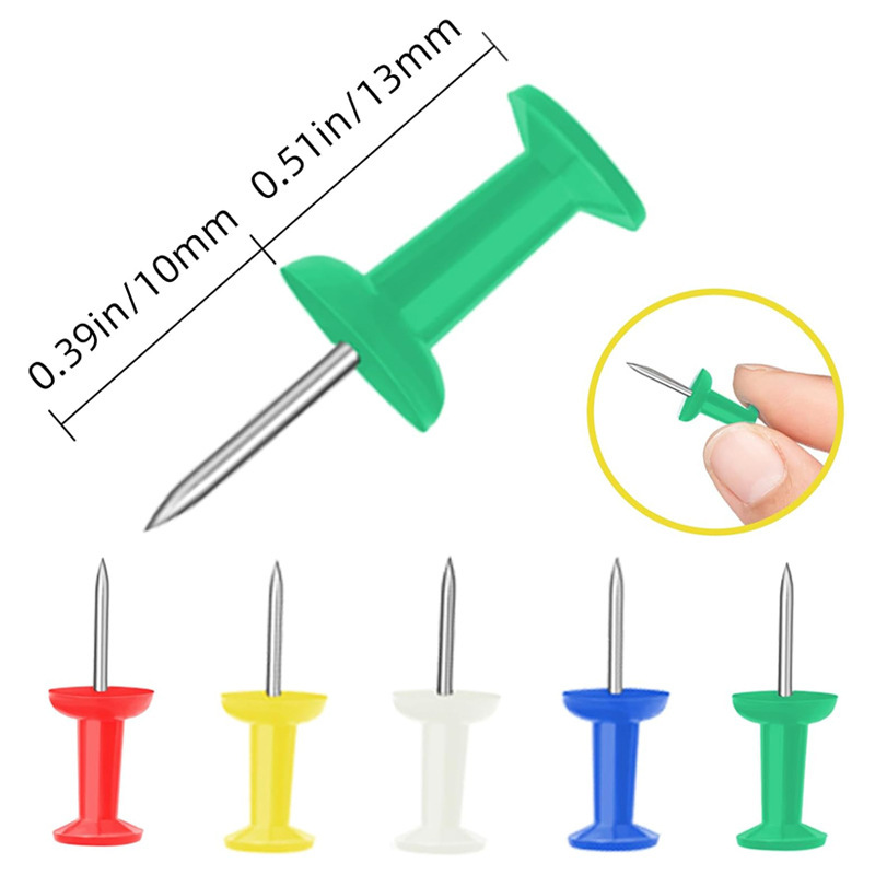 Colored I-Shaped Nails, Solid Color Thumbtacks, Art Pushpins, Wall Nails, Photo Wall Cork Nails, Transparent I-Shaped Nails