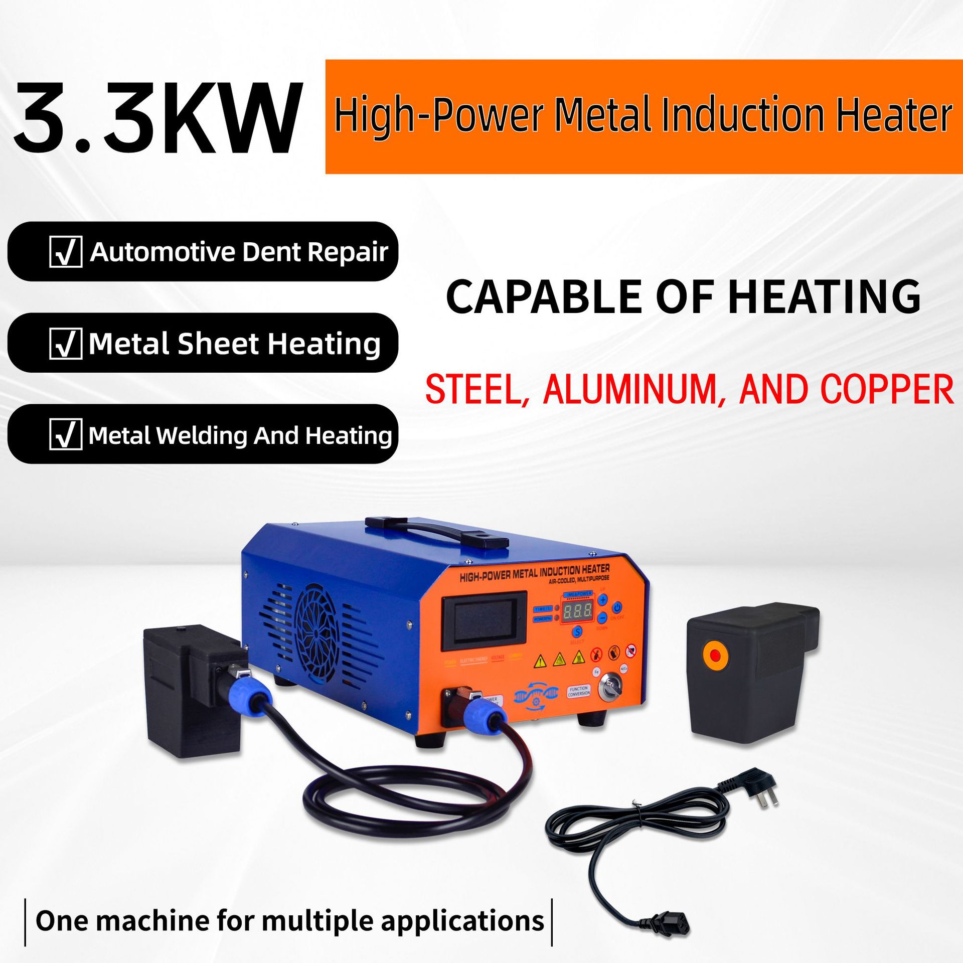 3.3Kw Portable Multifunctional Metal Sheet Induction Heater