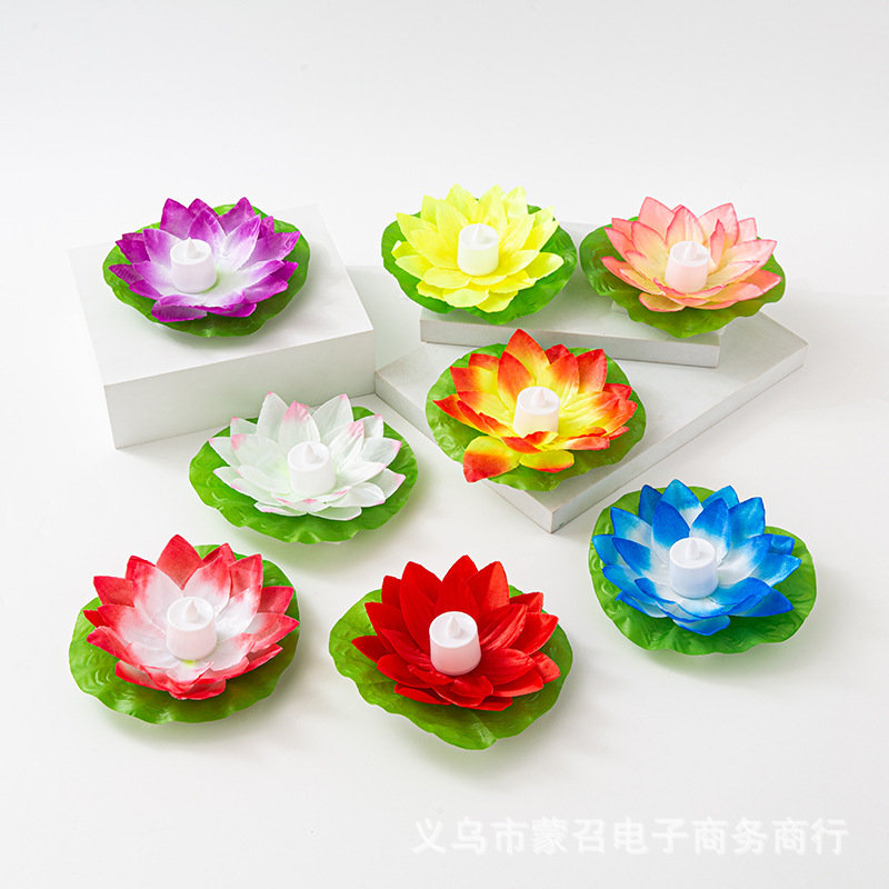 Фонарик желаний лотос светодиодная цифровая свеча плавающий речной фонарик декоративный лотос оптовая продажа с завода