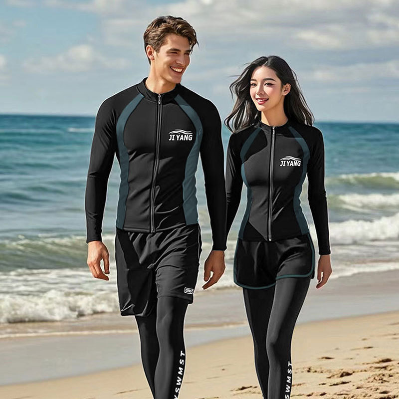 Diving Suit New Couple plus size Swimwear Sunscreen Quick-drying Surf Snorkeling Split Jellyfish Clothes Long Sleeve Trousers for Men and Women