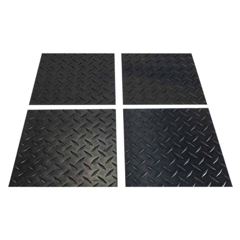 Pattern Floor Rubber Mat Black Non-Slip Wear-Resistant Rubber Non-Slip Floor Mat Insulated Willow Leaf Pattern Rubber Sheet