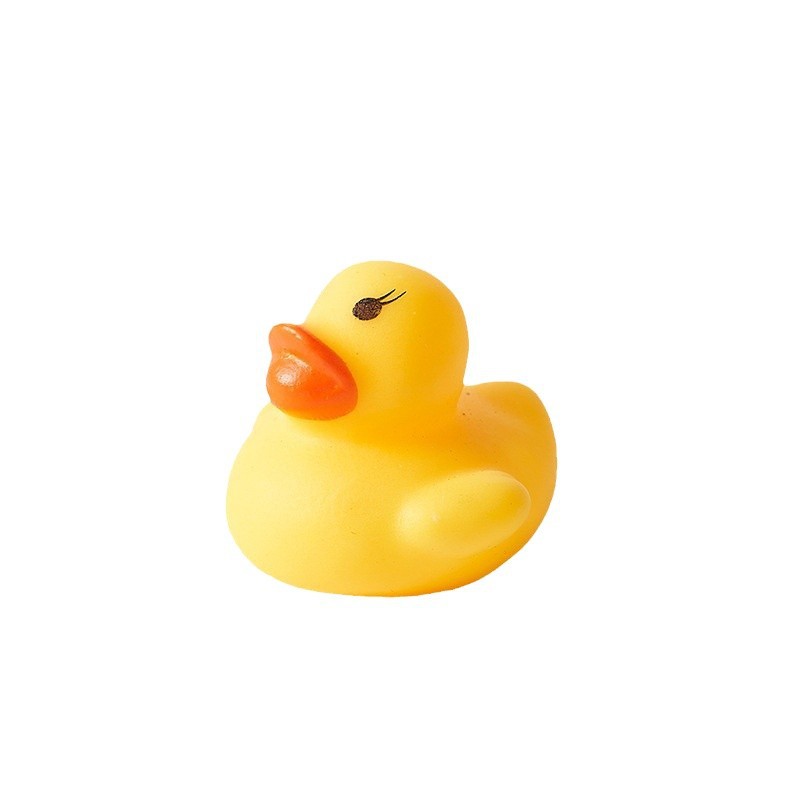 Bath and Water Play Little Yellow Duck Squeaky Sound-Making Duck Toy Swimming Pool Bathroom Duck Milk Tea Shop Small Gift