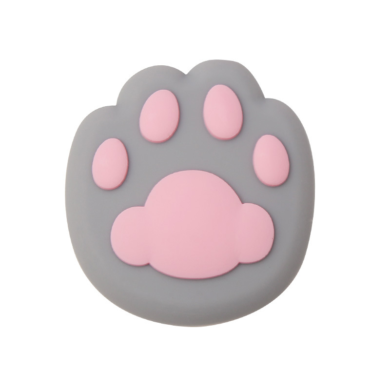 Cute 3D cat claw anti-collision sticker door handle toilet cartoon cushion mute anti-collision pad silicone protective pad wholesale