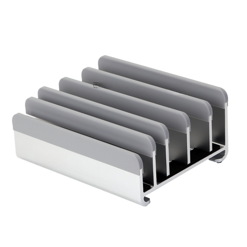 Notebook Vertical Stand Desktop Storage Storage Five-Slot Adjustable Metal Computer Base Suitable for Keyboard Tablet