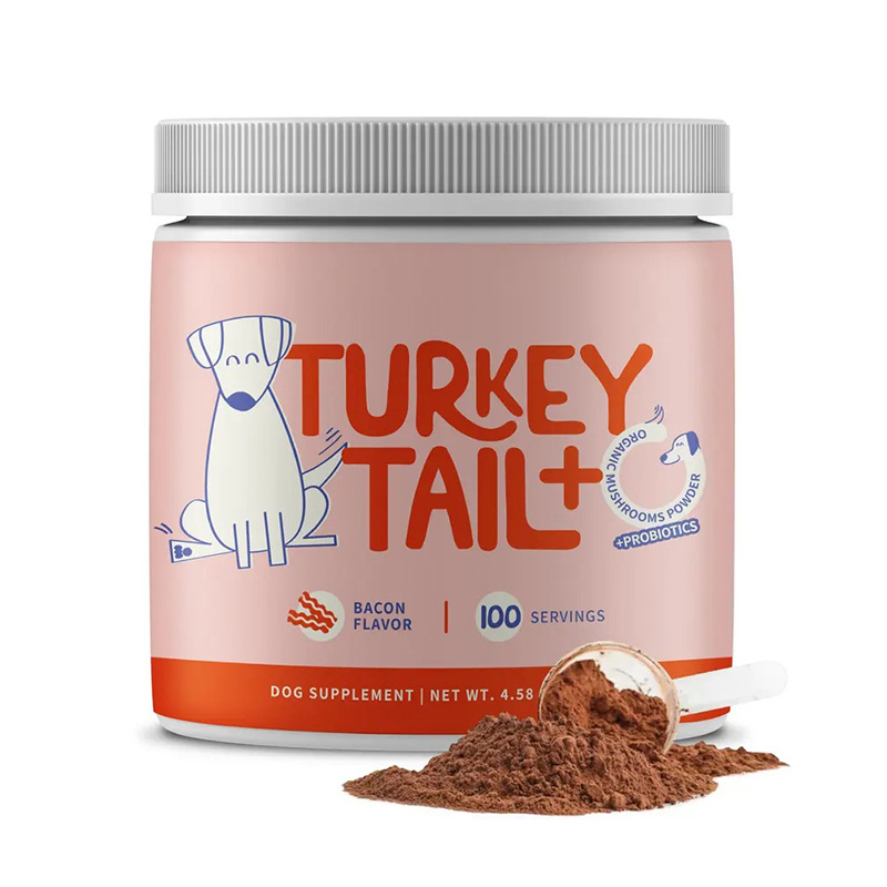 Cross-Border Tk Hot-Selling Product Turkey Tail + Dog Intestinal Turkey Tail + Probiotic Bacon Flavor Mushroom Powder