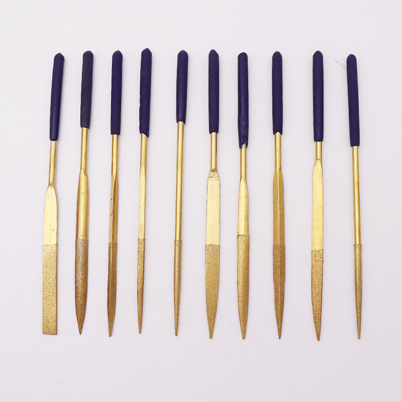 Титановый алмазный файл 3*140 плоский/квадратный/треугольный/полукруглый файл электрохимически обработанный интегральный файл плоский файл