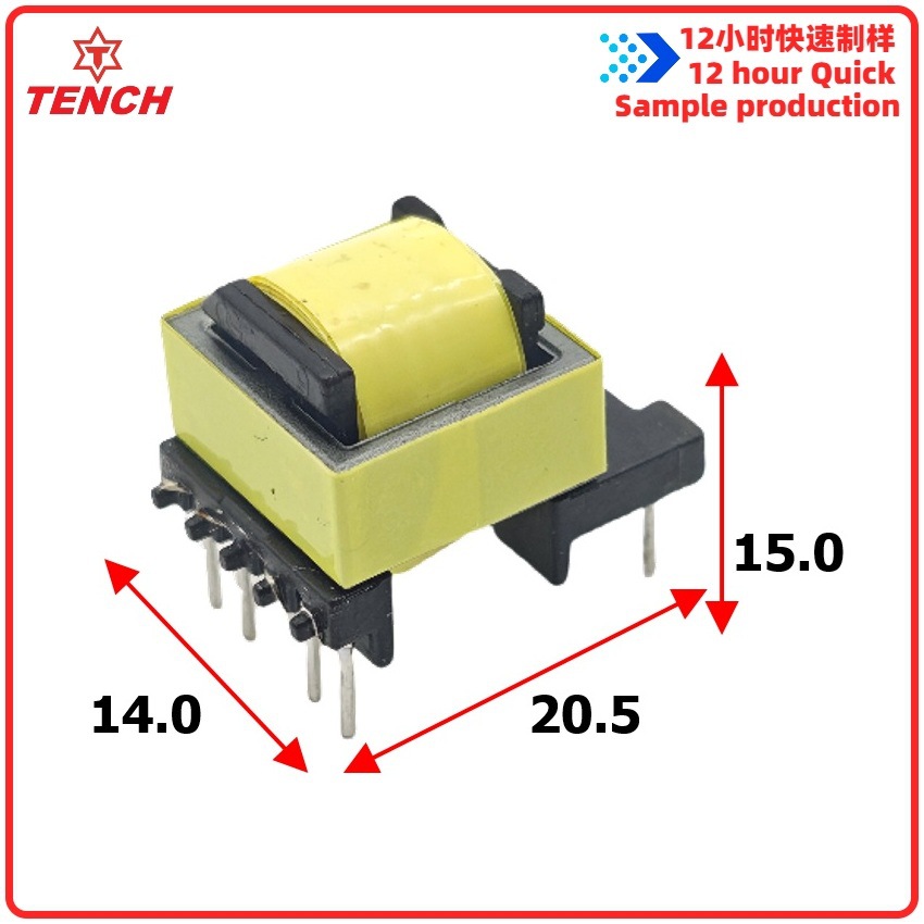 Ee13-5W Horizontal 5+2 Extended 5V12V24 High Frequency Transformer Safety Certification Insulation System Ul Tengchuan Electric