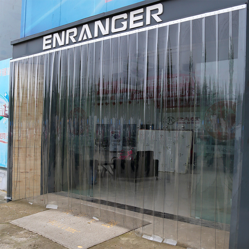 PVC Plastic Soft Door Curtain Household Partition Air Conditioning Windproof Kitchen Fume Windproof Transparent Commercial Leather Curtain