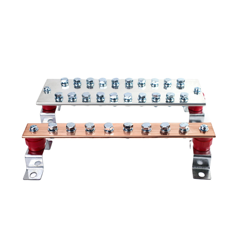 T2 Copper Busbar Equal Potential Grounding Copper Bar Terminal Block Punching Bending Copper Bar