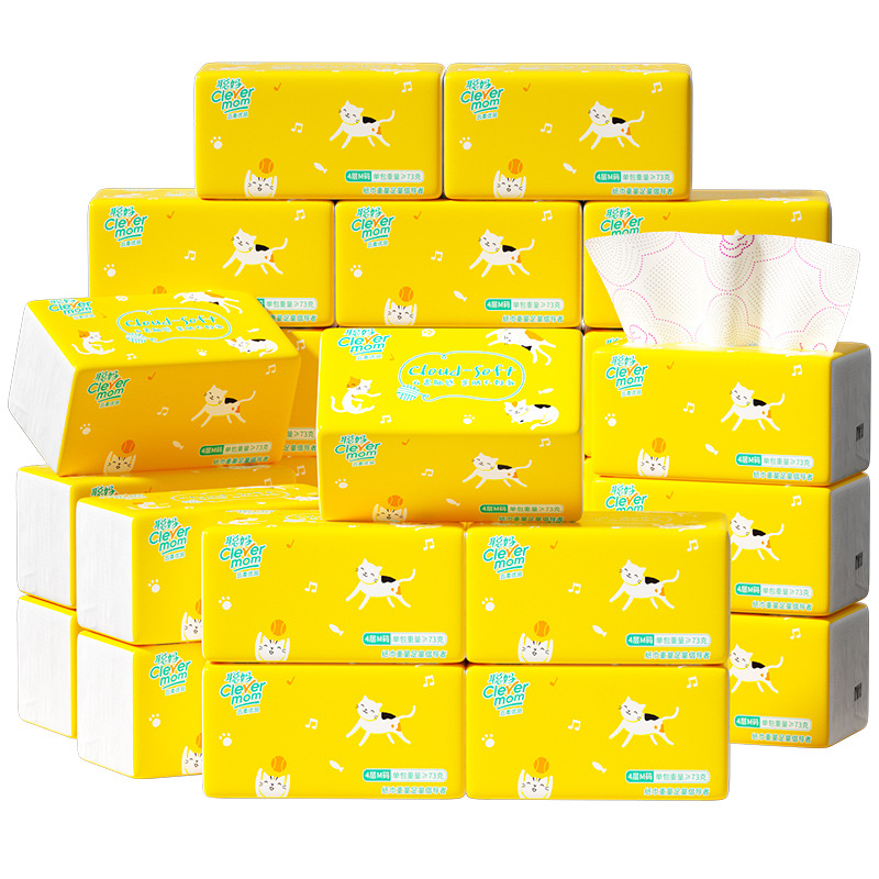 Congma Tissue Paper Large Pack Affordable Full Box Batch Household Baby Napkin Toilet Paper Facial Tissue Large Size