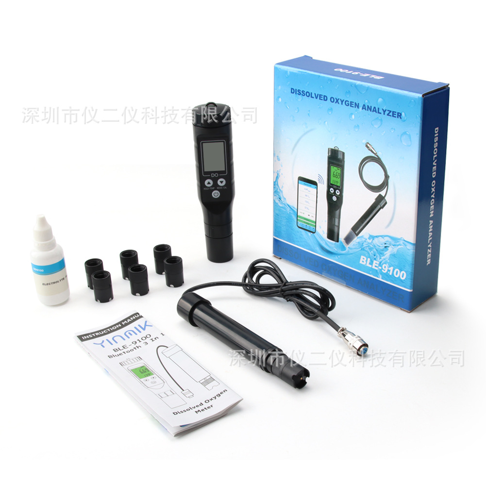 Intelligent Bluetooth DO9100 portable dissolved oxygen meter 0.0-30.0 digital dissolved oxygen meter water quality analysis