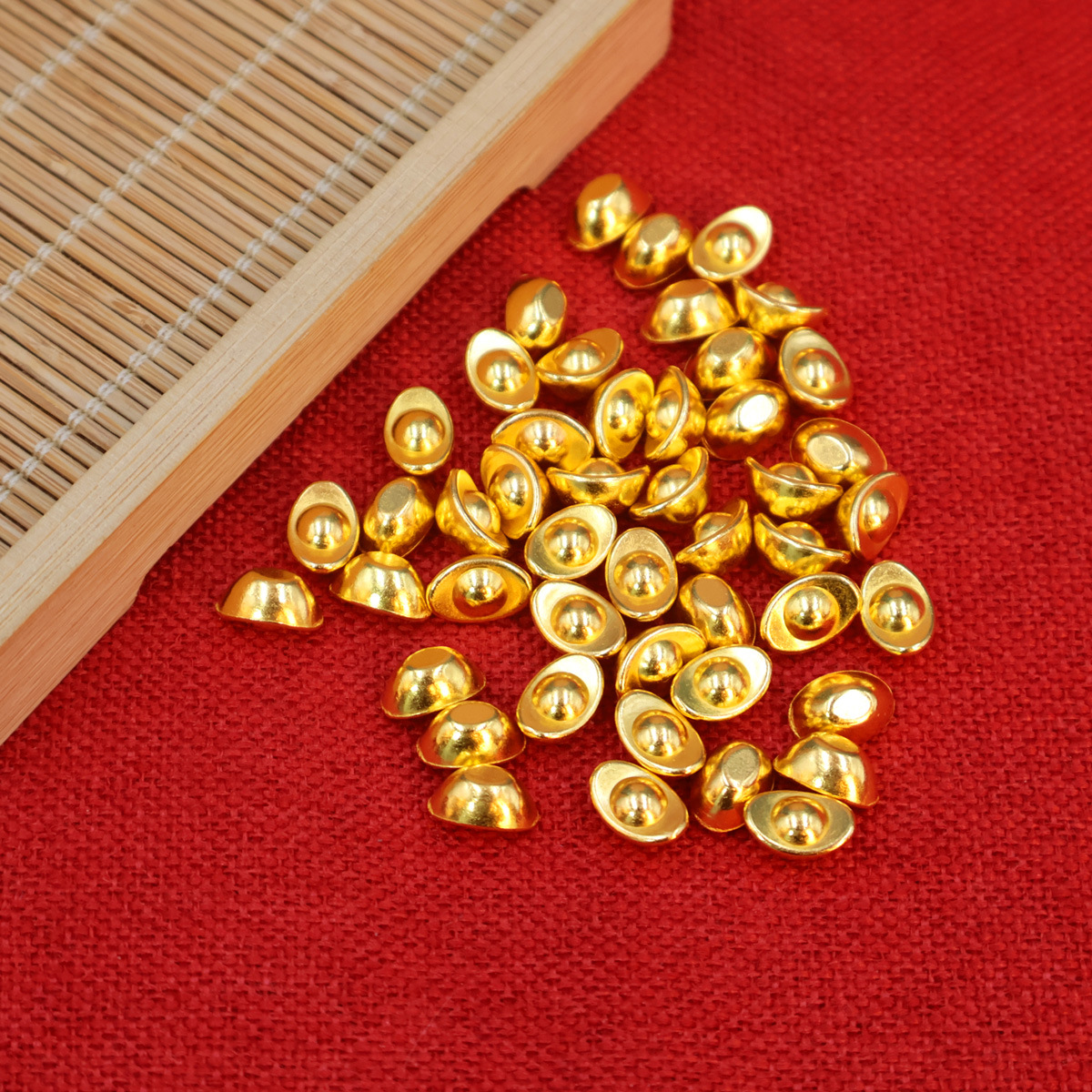 Metal ingot, gold bean, gold bar, rice, Chinese living room decorations, opening housewarming gift, fortune-making, feng shui ornaments