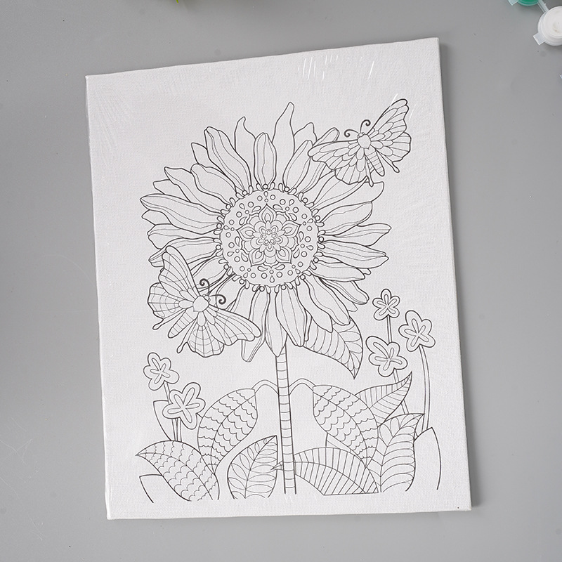 Customized DIY Oil Painting Board Acrylic Paint Coloring Handmade Cartoon Animal Filling Graffiti Set Supports Customization