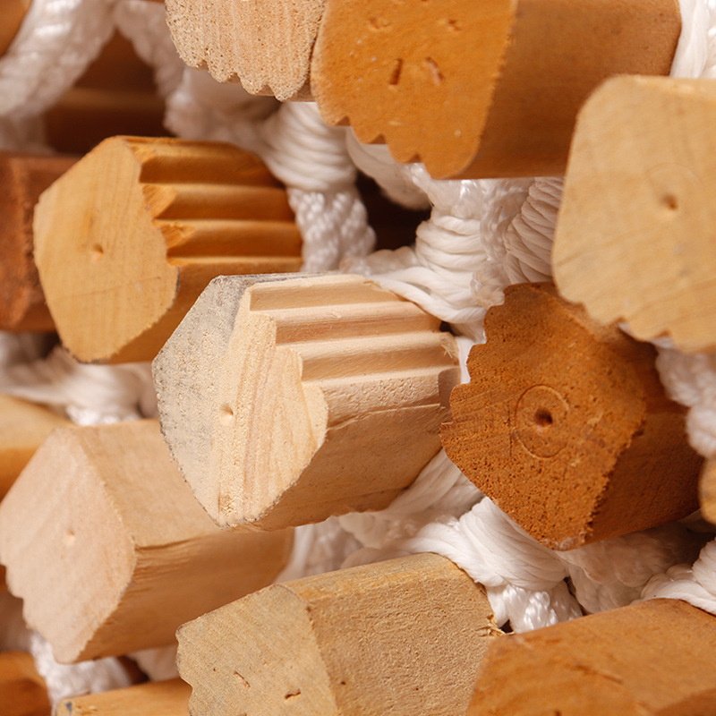 Factory wholesale solid wood soft ladder training rope ladder fire rescue escape rope ladder home pedal log wood soft rope ladder