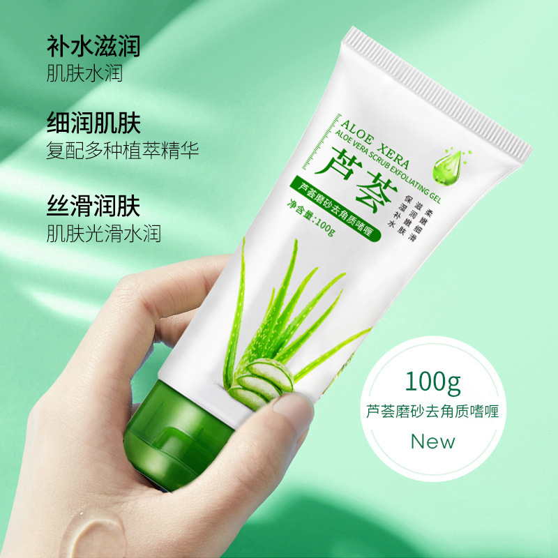 Livsha Aloe Scrub Exfoliating Gel Deep Cleansing Gently Exfoliating and Exfoliating to Improve Rough Blackheads