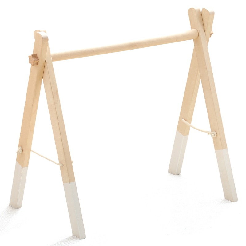 Cross Border Wooden Triangle Fitness Rack Baby Grasping Plush Animal Pendant Toy Newborn Sports Fitness Rack