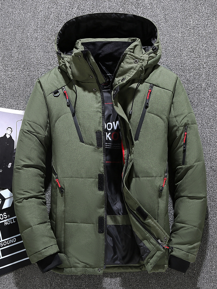 [Foreign Trade Cross-Border] down Jacket Men's Short Winter Casual Outdoor Thickeneded Hooded Winter Jacket Amazon