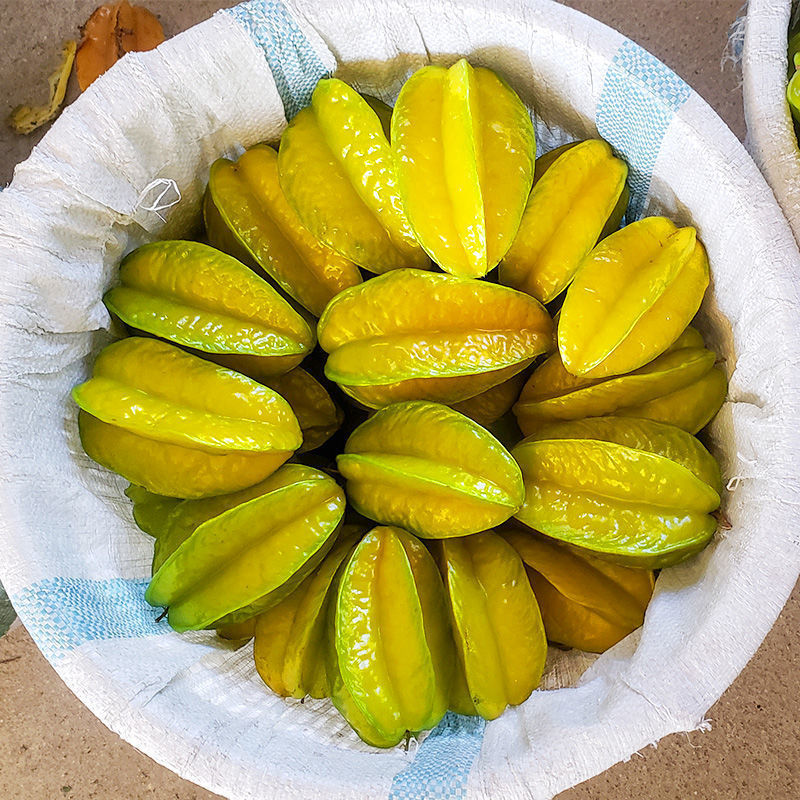 Фрукты карамбола высшего класса из Гуандуна, свежесобранные крупные сладкие фрукты в форме пятиконечной звезды, от 1.0 кг в коробке