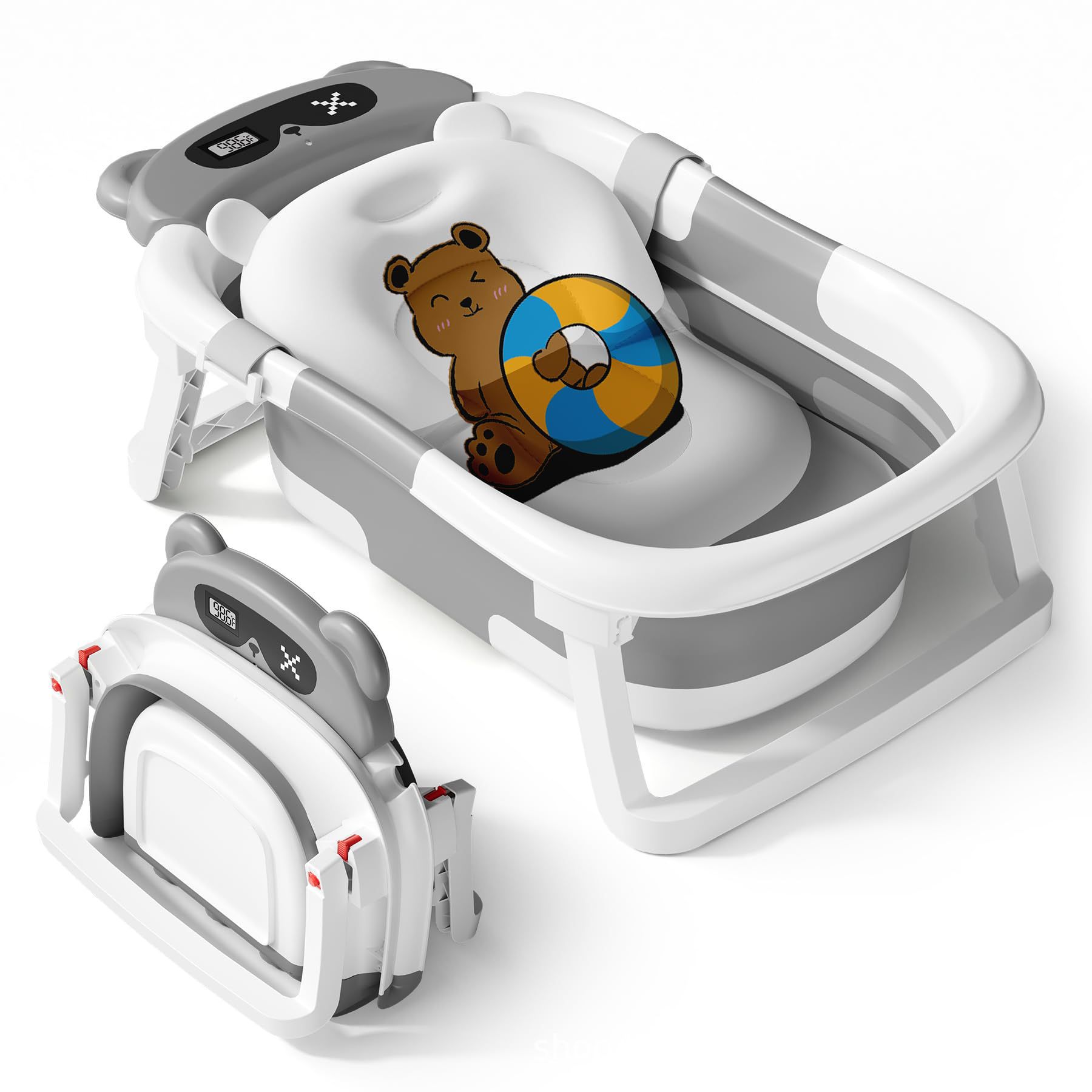 Baby Bathtub 70% off Stack Intelligent Temperature Sensing Newborn Bathtub Home Sit-Down Baby Bathtub