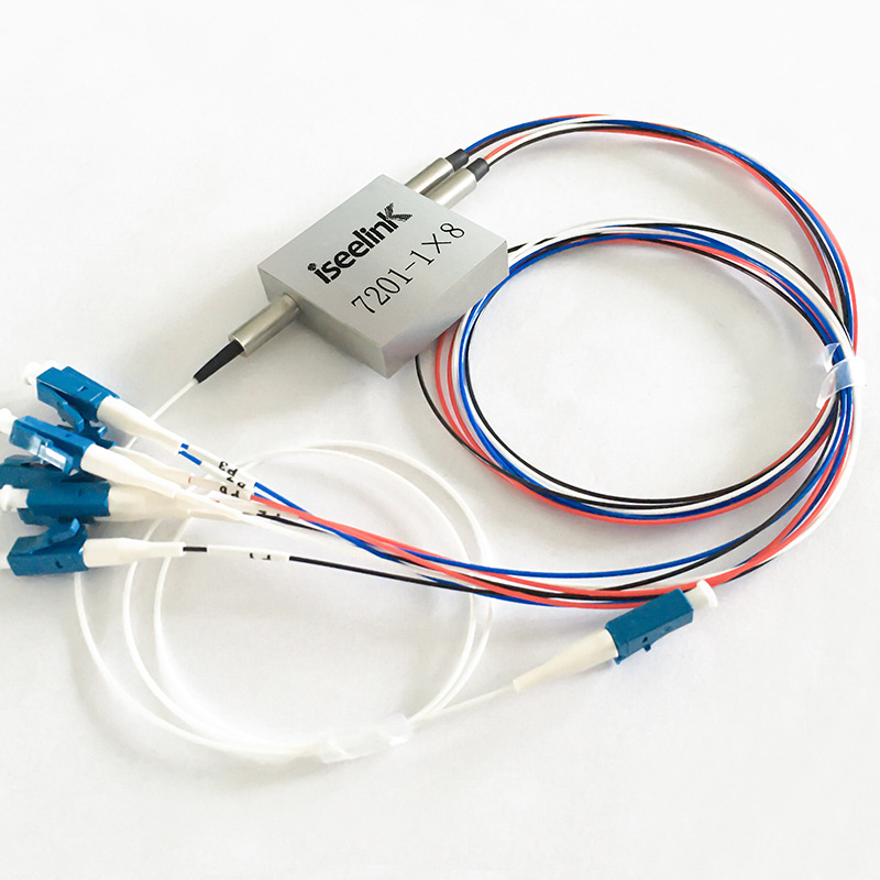 1×8 Optical Switch Relay Mechanical Single-Mode Multi-Mode 5V3V Locked Non-Locked 1310/1550/850Nm