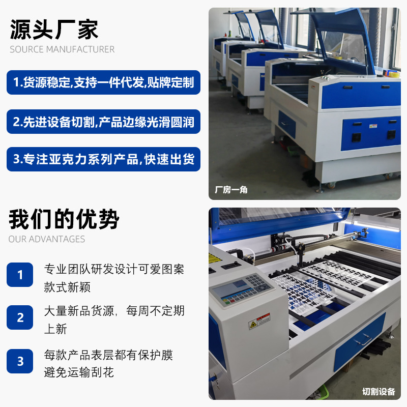 Korean-Style Cute Acrylic Brooch Custom Cartoon Badge Patch Bag Pendant Pin Accessory for Women, Cute and Fun