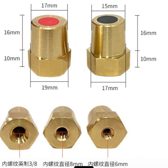 Battery Pile Head Internal Thread M6M8M10 Brass Battery Connector with Screw Modification Accessories Car Battery Pile
