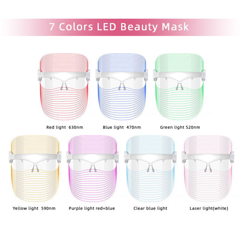 New Led Beauty Mask for Skin Rejuvenation with Colored Light Spectrometer, Skin Care Photon Mask, Facial Mask with Spectrum Rejuvenation