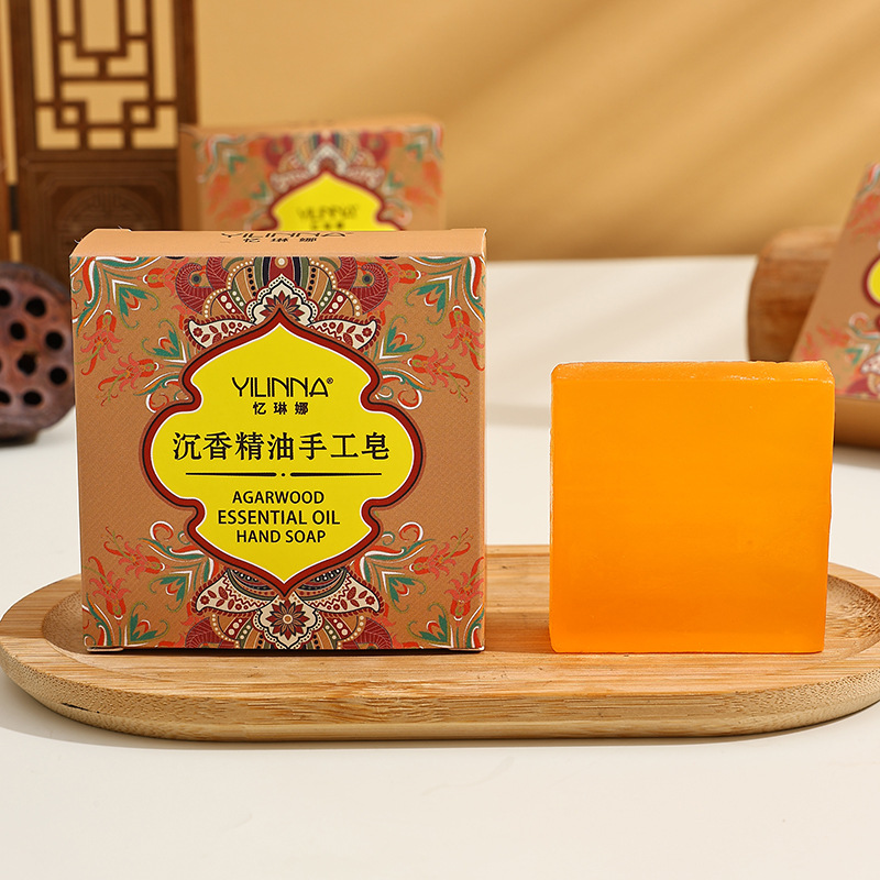 [Yilina] Тяжелое мыло с алоэ, мыло с эфирным маслом, ручной работы, очищающее и увлажняющее, 70Г 100Г
