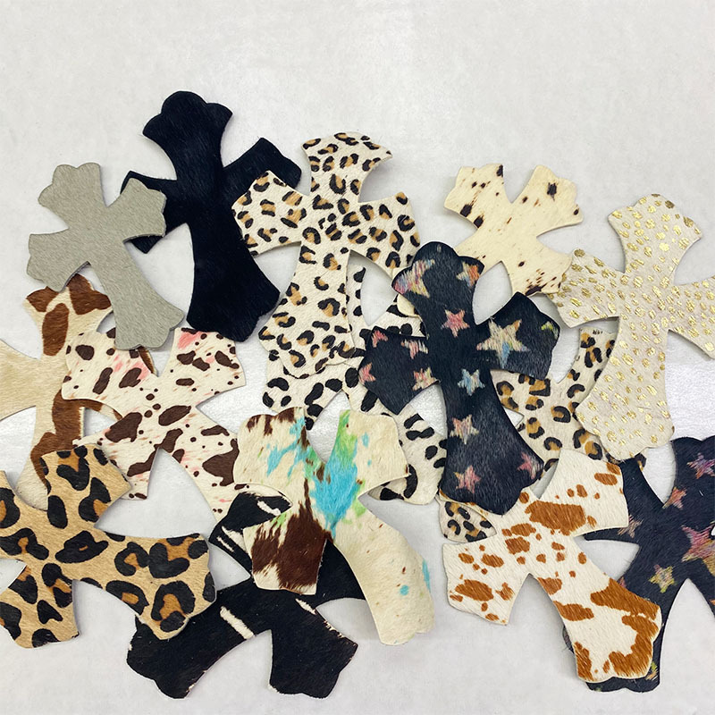 Cross Leather Mark Horse Hair Cross Leather Mark True Hair Multi Color in stock