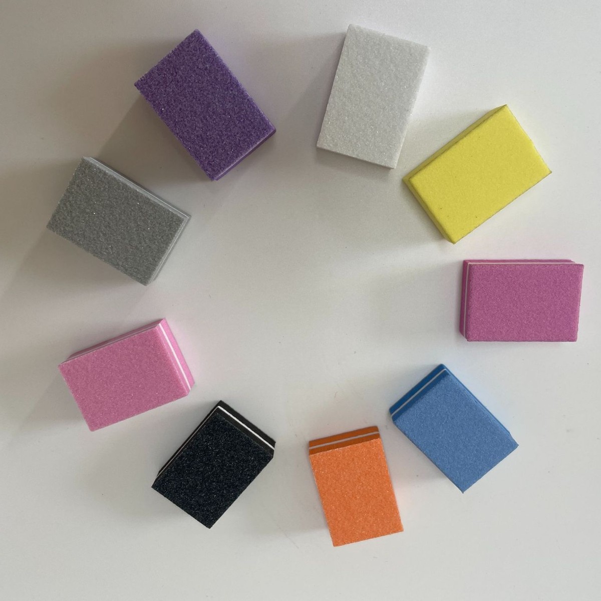 Mini Manicure Small Square Nail File Tofu Block Nail File Sponge Double-Sided Nail Polishing Strip