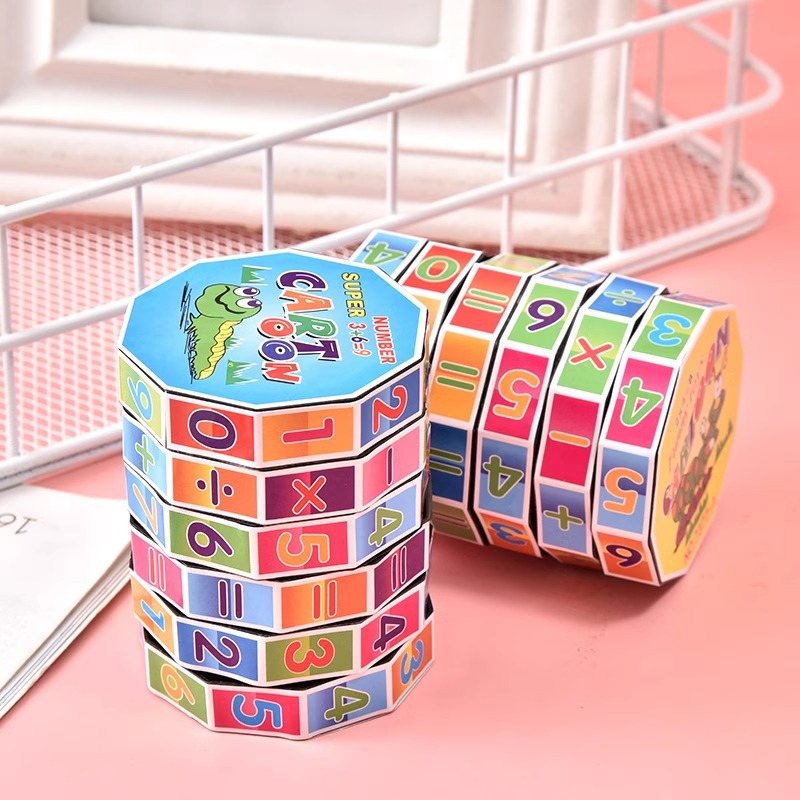 Children's Digital puzzle Rubik's cube addition, subtraction, multiplication and division Digital Rubik's cube Baby's early education arithmetic math creative teaching aids parent-child