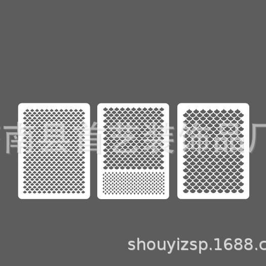 3 штуки шаблонов чешуи русалки, маскировка для макияжа с рыбьей чешуей, шаблоны для цветочной декорации, шаблоны для ручной росписи, вырезанные