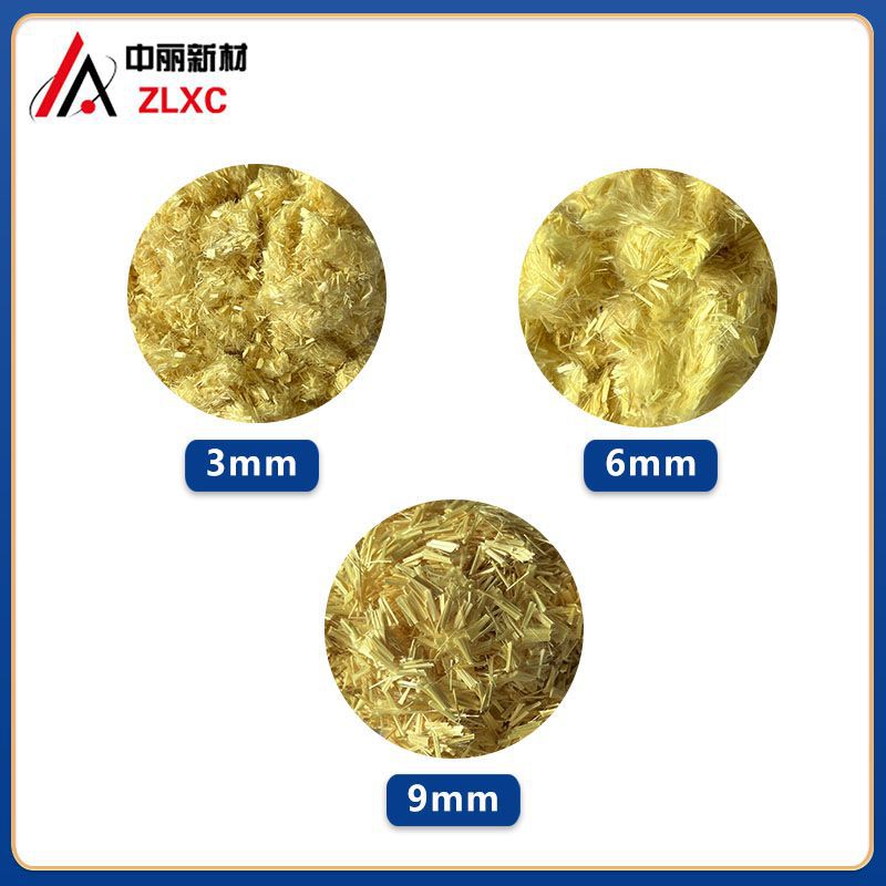 Short-Cut Aramid Kevlar Fiber Short-Cut 3-100mm Length Abrasion-Resistant Reinforced High-Temperature Resistant Flame-Retardant Material