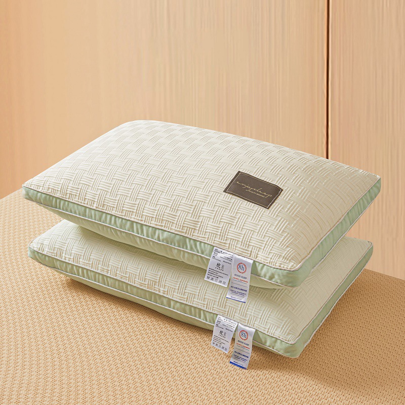 Jacquard Pillow Home Hotel Pillow Core Dormitory Pillow One Polyester Fiber Pillow Core Single Home Textile Wholesale