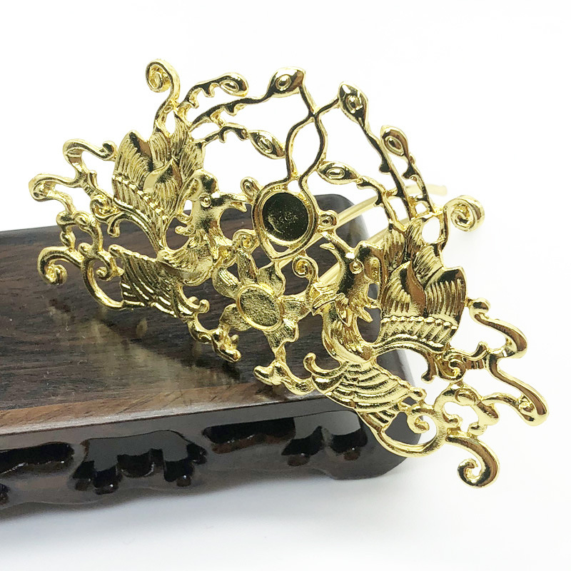 аксессуары для ювелирных изделий своими руками ретро дворцовый шаг сплав двойной Феникс Чэнсян заколка для волос основной материал фабричный outlet