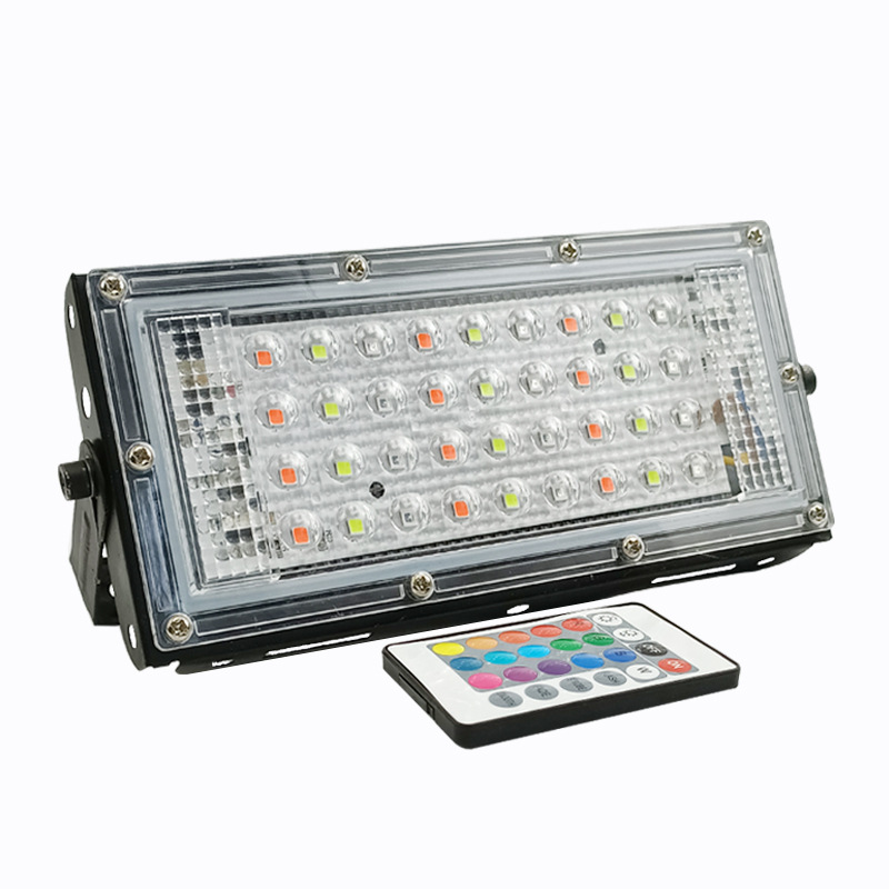Cross-Border Led Floodlight Outdoor Waterproof Floodlight Led Iodine Tungsten Lamp Rgb Lawn Floodlight Led Spotlight