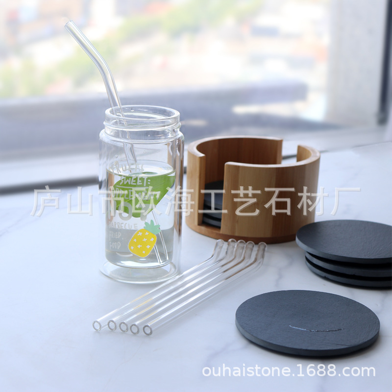 Wholesale European and American Creative Advertising Promotion Welfare Gifts Rock Round Small Coaster Tray Felt Coaster