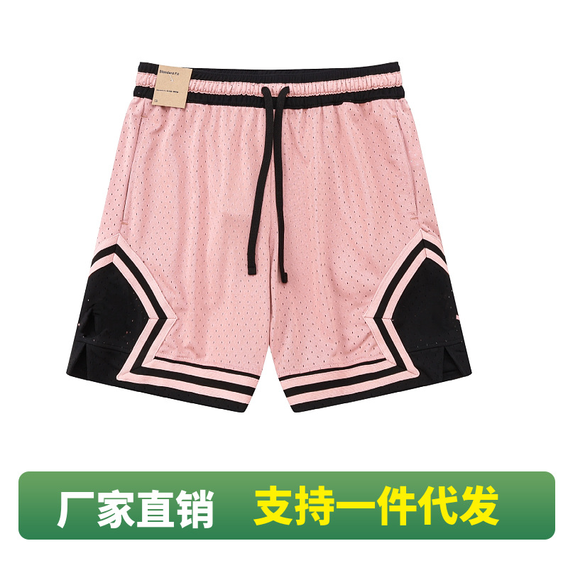 New Shorts Men's Printed Casual Sports But Knee-length Pants Fitness Large Mesh Breathable Basketball Pants Trendy