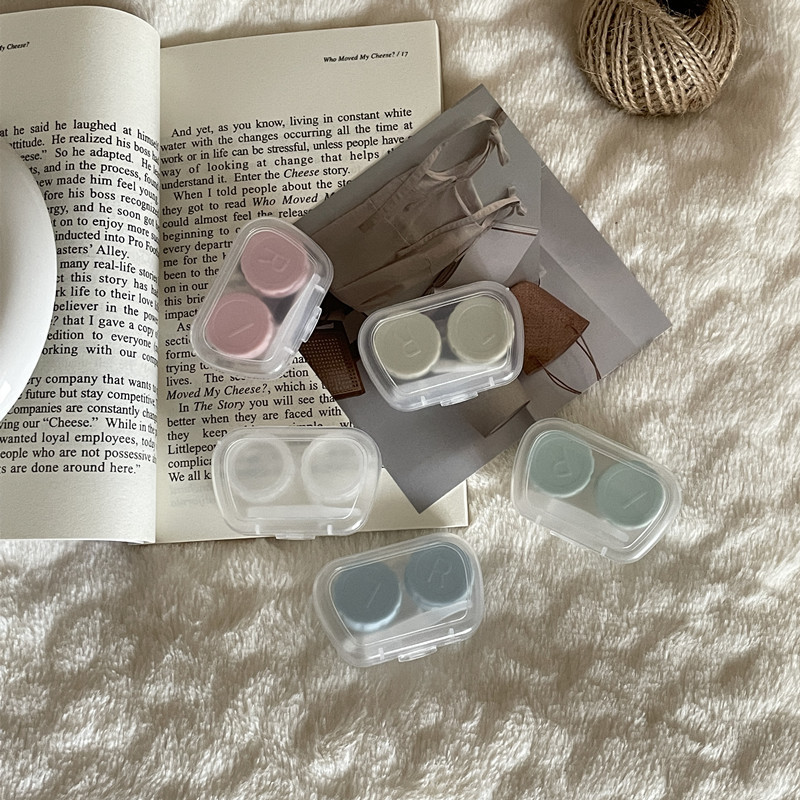 ins Fish-like Simple Candy Color Compact Contact Lens Box Companion Box Contact Lens Care Box kj299pp Box