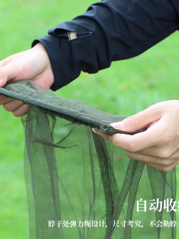 Outdoor Fishing Night Fishing Hat Insect-Proof and Mosquito-Proof Hat Net Fishing Sun Protection Hat Men and Women Anti-Bee Hat Breathable Sunshade Mask